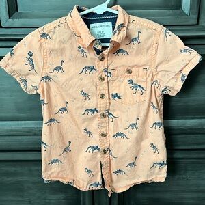 Toddler button down dinosaur dress shirt